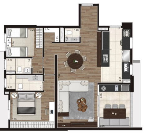 Imagem Imóvel com 3 Quartos à Venda, 136 m² em Cambuí - Campinas