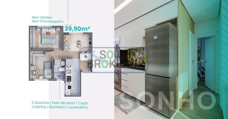 Imagem Apartamento com 2 Quartos à Venda, 39 m² em Humaitá - Almirante Tamandaré Imagem Apartamento com 2 Quartos à Venda, 39 m² em Humaitá - Almirante Tamandaré