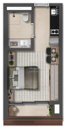 Imagem Studio com 1 Quarto à Venda, 24 m² em Vila Clementino - São Paulo