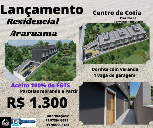 Imagem Casa à Venda, 55 m² em Residencial Aruarama - Programa Casa Verde Amarela - Cotia