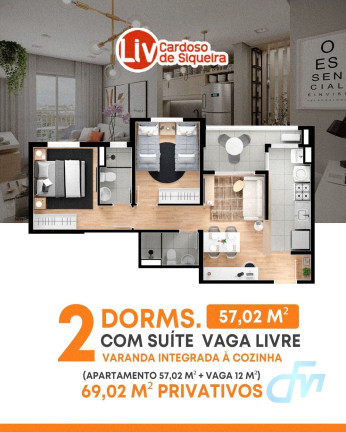 Imagem Apartamento com 3 Quartos à Venda, 70 m² em Vila Oliveira - Mogi Das Cruzes