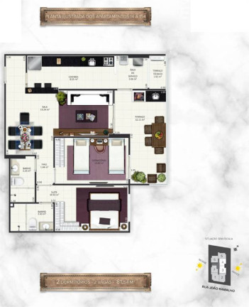 Imagem Apartamento com 2 Quartos à Venda, 81 m² em Aviação - Praia Grande Imagem Apartamento com 2 Quartos à Venda, 81 m² em Aviação - Praia Grande