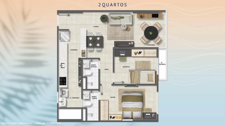 Imagem Apartamento com 2 Quartos à Venda, 58 m² em Jaguaribe - Salvador