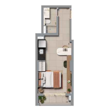 Imagem Imóvel com 1 Quarto à Venda, 21 m² em Vila Formosa - São Paulo