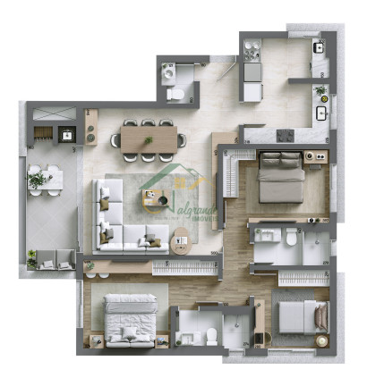 Imagem Apartamento com 3 Quartos à Venda, 115 m² em água Verde - Curitiba Imagem Apartamento com 3 Quartos à Venda, 115 m² em água Verde - Curitiba