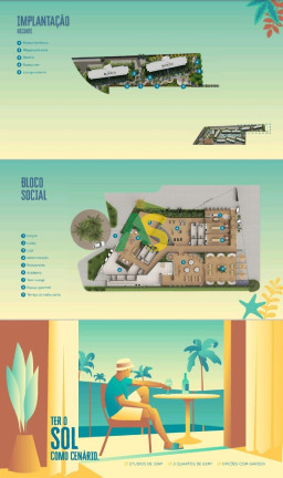 Flat com 1 Quarto à Venda, 32 m² em Praia Dos Carneiros - Tamandaré