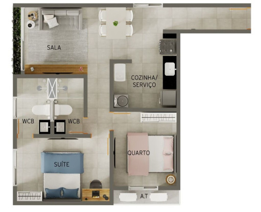 Imagem Apartamento com 3 Quartos à Venda, 76 m² em Bancários - João Pessoa