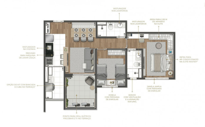 Imagem Apartamento com 3 Quartos à Venda, 83 m² em Santo Amaro - São Paulo