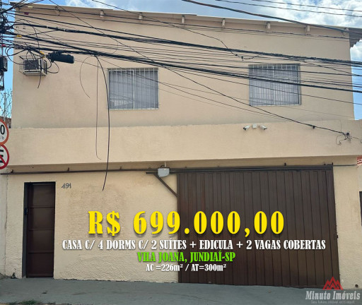 Casa com 4 Quartos à Venda, 226 m² em Vila Joana - Jundiaí