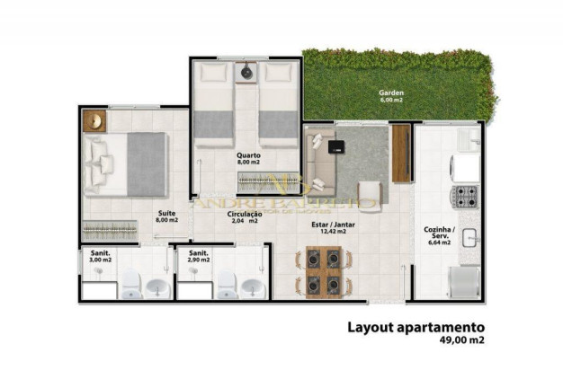 Imagem Apartamento com 2 Quartos à Venda, em Recreio Ipitanga - Lauro De Freitas Imagem Apartamento com 2 Quartos à Venda, em Recreio Ipitanga - Lauro De Freitas