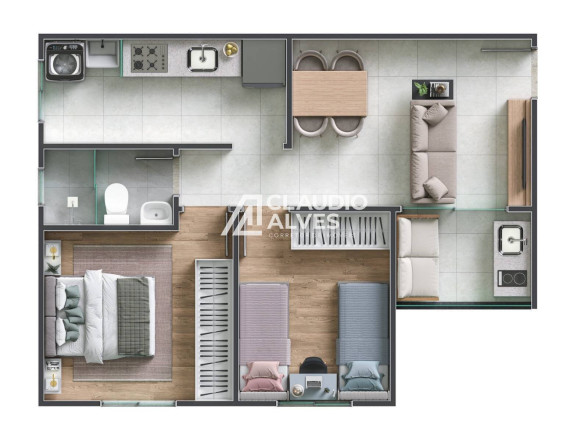 Imagem Apartamento com 2 Quartos à Venda, 47 m² em Registro - Feira De Santana