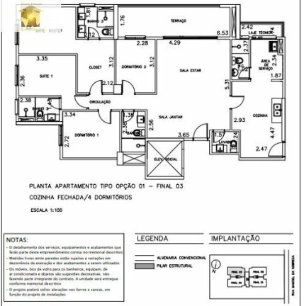 Imagem Apartamento com 3 Quartos à Venda, 130 m² em Centro - Diadema