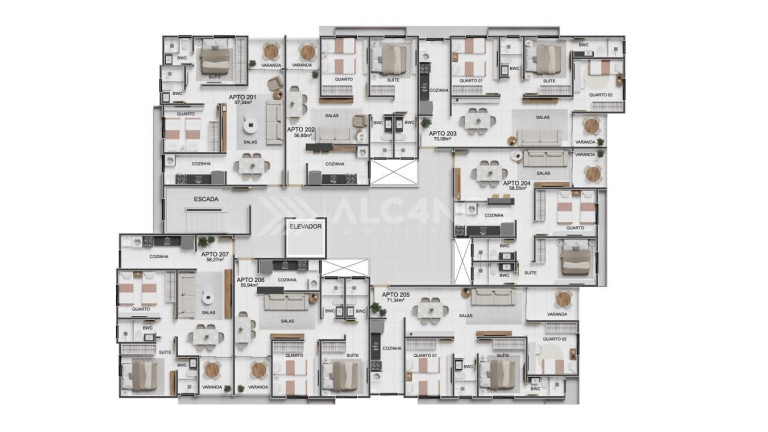Imagem Apartamento com 2 Quartos à Venda, 57 m² em Jardim Cidade Universitária - João Pessoa Imagem Apartamento com 2 Quartos à Venda, 57 m² em Jardim Cidade Universitária - João Pessoa