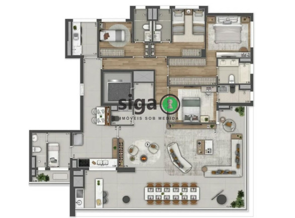 Imagem Apartamento com 4 Quartos à Venda, 217 m² em Brooklin - São Paulo Imagem Apartamento com 4 Quartos à Venda, 217 m² em Brooklin - São Paulo