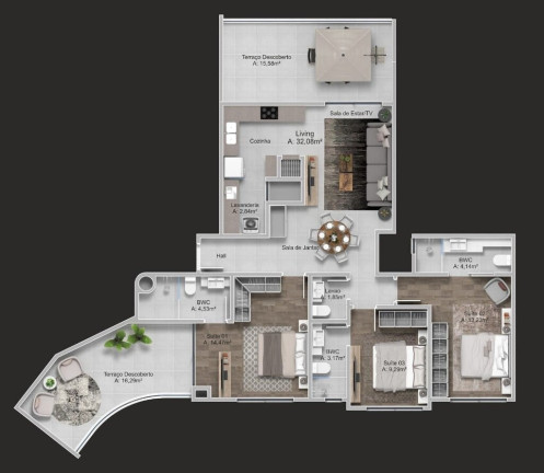 Imagem Cobertura com 3 Quartos à Venda, 166 m² em Praia Dos Amores - Balneário Camboriú Imagem Cobertura com 3 Quartos à Venda, 166 m² em Praia Dos Amores - Balneário Camboriú