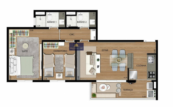 Imagem Apartamento com 2 Quartos à Venda, 59 m² em Pinheiros - São Paulo