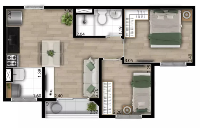 Imagem Apartamento com 2 Quartos à Venda, 37 m² em Pari - São Paulo