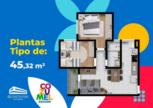 Imagem Apartamento com 2 Quartos à Venda, 45 m² em Vila Aeroporto - Sorocaba