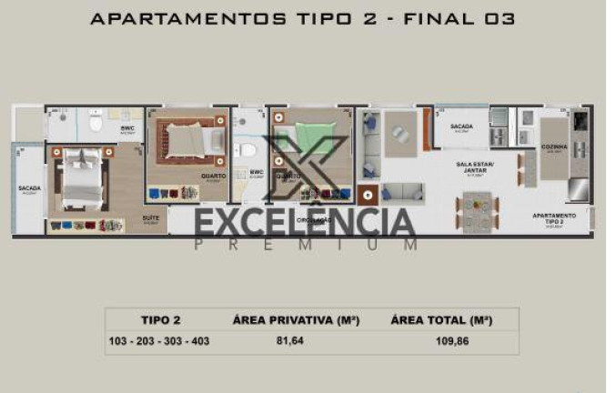 Imagem Apartamento com 3 Quartos à Venda, 81 m² em Centro - Pinhais Imagem Apartamento com 3 Quartos à Venda, 81 m² em Centro - Pinhais