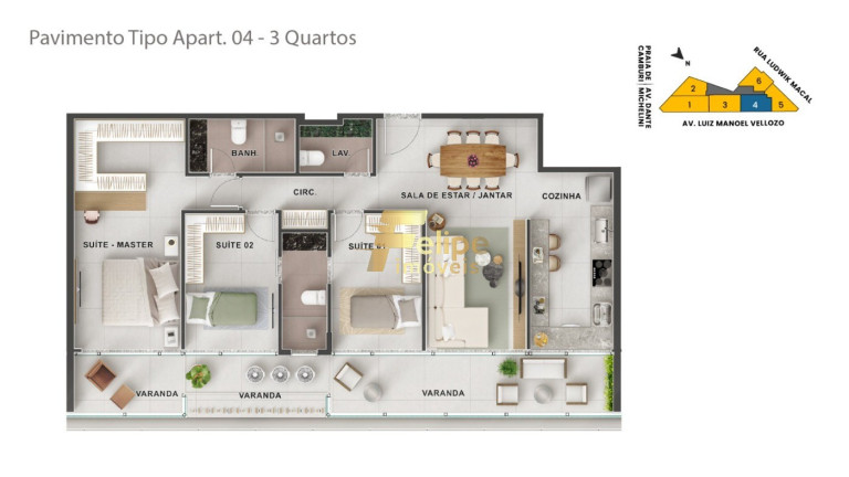 Imagem Imóvel com 3 Quartos à Venda, 101 m² em Jardim Da Penha - Vitória Imagem Imóvel com 3 Quartos à Venda, 101 m² em Jardim Da Penha - Vitória