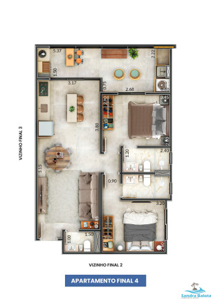 Imagem Apartamento com 2 Quartos à Venda, 73 m² em Itaguá - Ubatuba