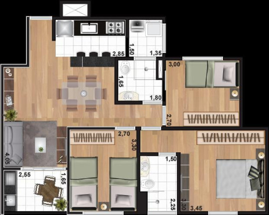 Imagem Apartamento com 2 Quartos à Venda, 61 m² em Vila Nova - Itu Imagem Apartamento com 2 Quartos à Venda, 61 m² em Vila Nova - Itu