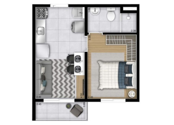 Imagem Apartamento com 1 Quarto à Venda, 26 m² em Morumbi - São Paulo Imagem Apartamento com 1 Quarto à Venda, 26 m² em Morumbi - São Paulo