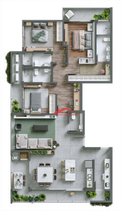 Imagem Apartamento com 3 Quartos à Venda, 153 m² em América - Joinville