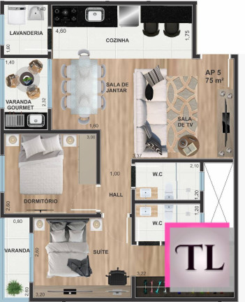 Imagem Apartamento com 3 Quartos à Venda, 70 m² em Vila Togni - Poços De Caldas