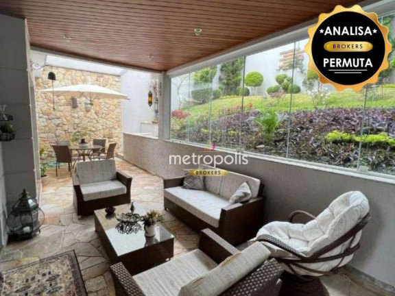 Sobrado com 4 Quartos à Venda, 208 m² em Vila Scarpelli - Santo André