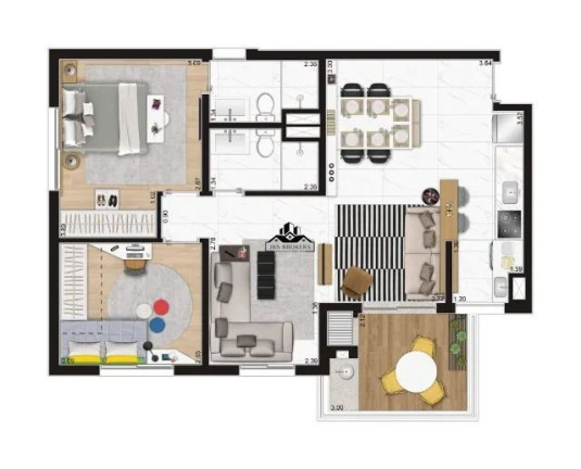 Imagem Apartamento com 2 Quartos à Venda, 75 m² em Vila Apiaí - Santo André