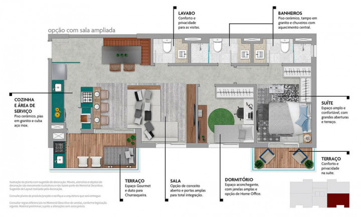 Imagem Apartamento com 2 Quartos à Venda, 65 m² em Centro - Barueri