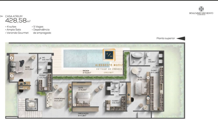 Imagem Casa com 5 Quartos à Venda, 428 m² em Guararapes - Fortaleza Imagem Casa com 5 Quartos à Venda, 428 m² em Guararapes - Fortaleza