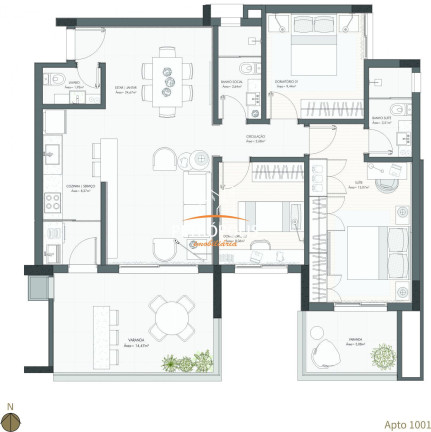 Imagem Apartamento com 3 Quartos à Venda, 107 m² em Panazzolo - Caxias Do Sul