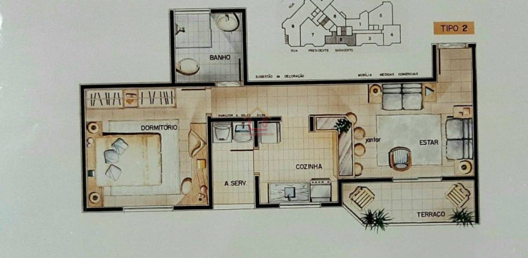 Imagem Apartamento com 1 Quarto à Venda, 50 m² Imagem Apartamento com 1 Quarto à Venda, 50 m²