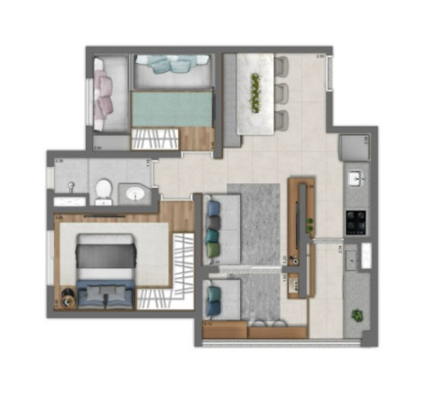 Imagem Imóvel com 2 Quartos à Venda, 50 m² em Panamby - São Paulo Imagem Imóvel com 2 Quartos à Venda, 50 m² em Panamby - São Paulo