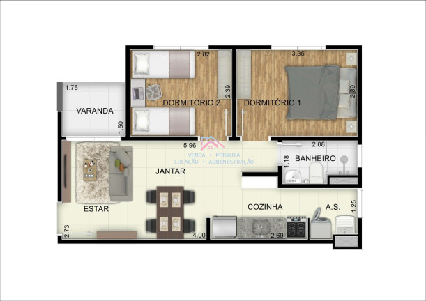 Imagem Apartamento com 2 Quartos à Venda, 44 m² em Parque Monjolo - Cotia