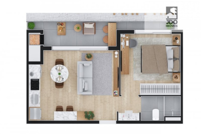 Imagem Apartamento com 1 Quarto à Venda, 48 m² em Batel - Curitiba Imagem Apartamento com 1 Quarto à Venda, 48 m² em Batel - Curitiba