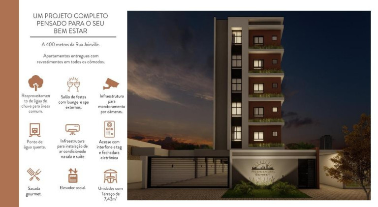 Imagem Apartamento com 2 Quartos à Venda, 54 m² em São Pedro - São José Dos Pinhais