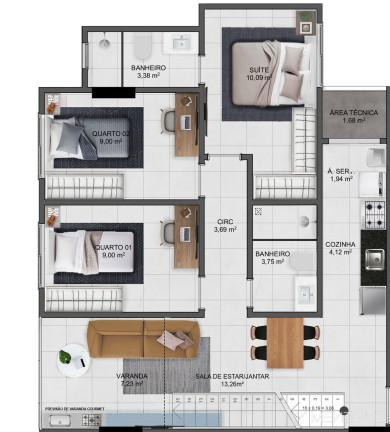 Imagem Apartamento com 2 Quartos à Venda, 128 m² em Praia De Itaparica - Vila Velha Imagem Apartamento com 2 Quartos à Venda, 128 m² em Praia De Itaparica - Vila Velha
