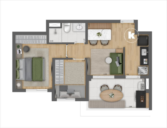 Imagem Apartamento com 2 Quartos à Venda, 63 m² em Cursino - São Paulo