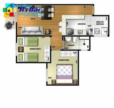 Imagem Apartamento com 2 Quartos à Venda, 52 m² em Vila Homero Thon - Santo André Imagem Apartamento com 2 Quartos à Venda, 52 m² em Vila Homero Thon - Santo André