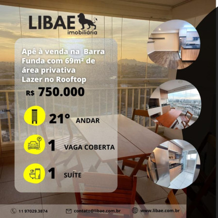 Imagem Apartamento com 1 Quarto à Venda, 69 m² em Barra Funda - São Paulo