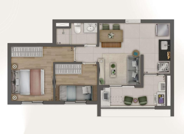 Apartamento com 2 Quartos à Venda, 41 m² em Barra Funda - São Paulo