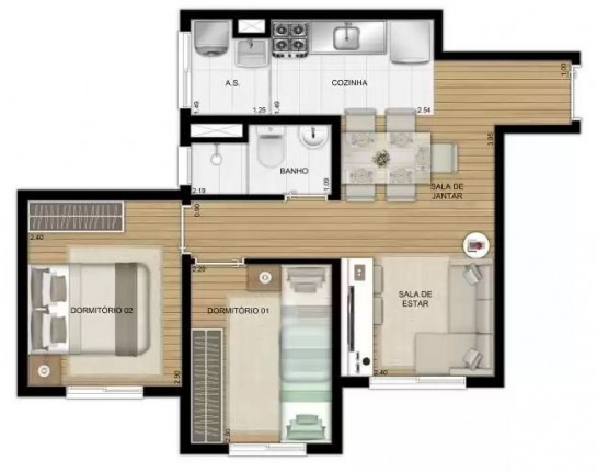 Imagem Apartamento com 2 Quartos à Venda, 40 m² em Penha - São Paulo
