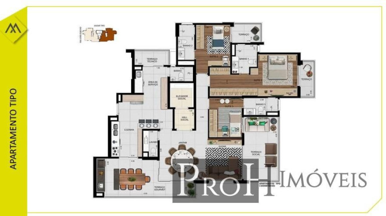 Imagem Apartamento com 3 Quartos à Venda, 161 m² em Campestre - Santo André