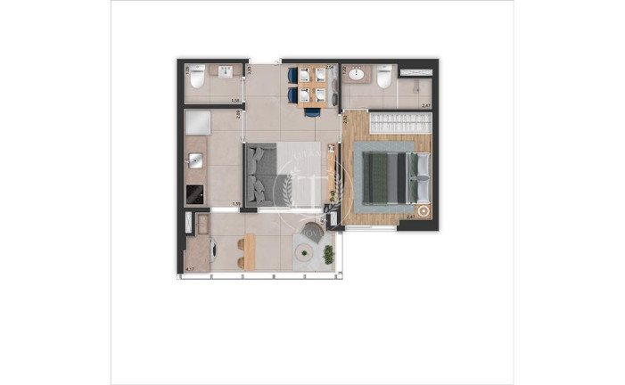 Imagem Apartamento com 1 Quarto à Venda, 38 m² em Campo Belo - São Paulo
