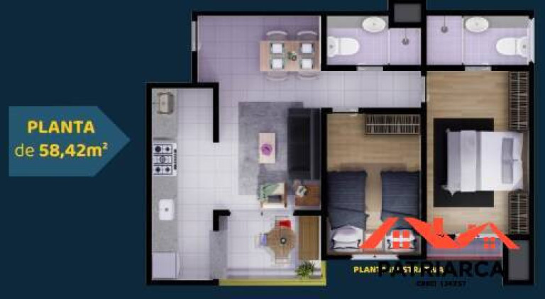 Imagem Apartamento com 2 Quartos à Venda, 57 m² em Parque Orestes Ongaro - Hortolândia