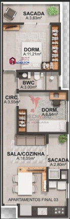 Imagem Apartamento com 2 Quartos à Venda, 72 m² em Serraria - São José
