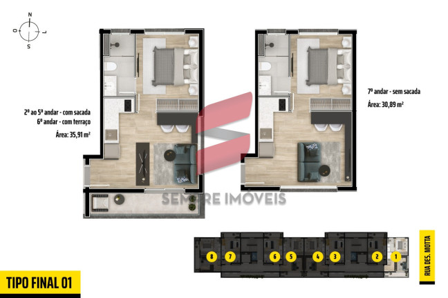 Imagem Apartamento com 1 Quarto à Venda, 20 m² em Bigorrilho - Curitiba Imagem Apartamento com 1 Quarto à Venda, 20 m² em Bigorrilho - Curitiba